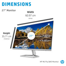 HP M27fq QHD monitorius kompiuterio monitorius