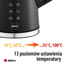 ELDOM JETTY CORDLESS KETTLE WITH TEMPERATURE CONTROL