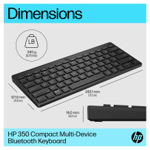 HP 350 BLK Compact Multi-Device keyboard HP 350 BLK Compact Multi-Device keyboard