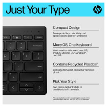 HP 350 BLK Compact Multi-Device keyboard HP 350 BLK Compact Multi-Device keyboard