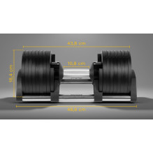 REBEL ACTIVE Cast iron automatic dumbbell 36kg, 2kg increments REBEL ACTIVE Cast iron automatic dumbbell 36kg, 2kg increments