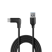 USB Kabelis - LINDY USB 3.2 Type A į C Laidas, M / M, 10Gbps, 90° Dešinysis Kampas, 1.5 m, Juodas USB Kabelis - LINDY USB 3.2 Type A į C Laidas, M / M, 10Gbps, 90° Dešinysis Kampas, 1.5 m, Juodas