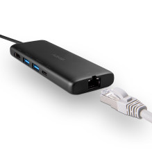 Nešiojamojo Kompiuterio Dokavimo Stotis - LINDY DST-Mini, USB-C Nešiojamojo Kompiuterio Mini Dokavimo Stotis, 4K Palaiky
