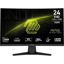 LCD monitorius, MSI, MAG244C, 23,6 colio, žaidimų / išlenktas / berėmės, matinis, VA panelė, 1920x1080, 16:9, 180Hz, 1 m