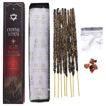 Šafrano Aromato Natūralūs smilkalai su Agato kristalais Crystal Scents Šafrano Aromato Natūralūs smilkalai su Agato kristalais Crystal Scents
