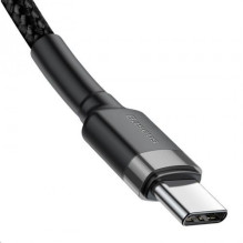 USB Kabelis - Baseus Cafule 2M USB C 60W 480MB / s Juodas, Pilkas USB Kabelis - Baseus Cafule 2M USB C 60W 480MB / s Juodas, Pilkas