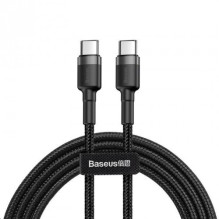 USB Kabelis - Baseus Cafule 2M USB C 60W 480MB / s Juodas, Pilkas USB Kabelis - Baseus Cafule 2M USB C 60W 480MB / s Juodas, Pilkas