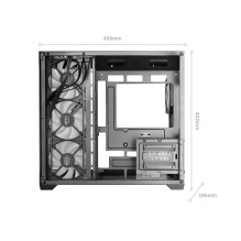 Computer Case - Mars Gaming MCV5 Midi Tower, supports ATX, tempered glass, black Computer Case - Mars Gaming MCV5 Midi Tower, supports ATX, tempered glass, black
