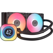 Processor Cooler - Corsair iCUE LINK TITAN 240 RX, 2x 12 cm Fans, 73.5 CFM, Black