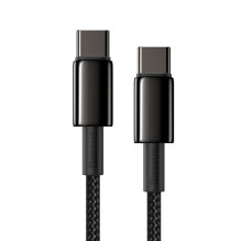 USB Laidas - Baseus CATWJ-01 USB C 100W 5A 1m Juodas USB Laidas - Baseus CATWJ-01 USB C 100W 5A 1m Juodas