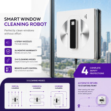Riff RF-F19-05 Window cleaning robot 4-Nozzle Water Spraying System (1m² in 3.5min)