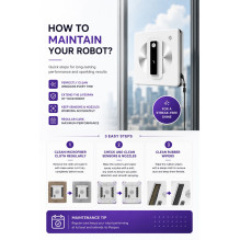 Riff RF-F19-05 Window cleaning robot 4-Nozzle Water Spraying System (1m² in 3.5min)