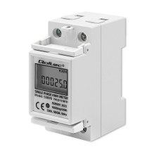 Qoltec 50899 Single phase electronic energy consumption meter , 230 V , LCD , 2P , DIN rail Qoltec 50899 Single phase electronic energy consumption meter , 230 V , LCD , 2P , DIN rail