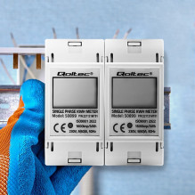 Qoltec 50899 Single phase electronic energy consumption meter , 230 V , LCD , 2P , DIN rail Qoltec 50899 Single phase electronic energy consumption meter , 230 V , LCD , 2P , DIN rail