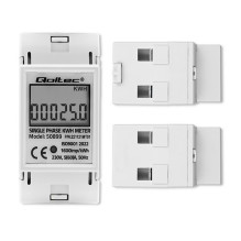 Qoltec 50899 Single phase electronic energy consumption meter , 230 V , LCD , 2P , DIN rail Qoltec 50899 Single phase electronic energy consumption meter , 230 V , LCD , 2P , DIN rail