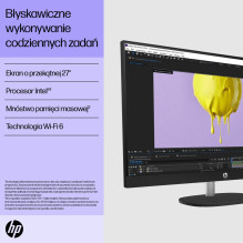 HP 27-cr0224nw Intel® Core™ i5 i5-1335U 68.6 cm (27") 1920 × 1080 px All-in-One PC 16 GB DDR4-SDRAM 512 GB SSD Free