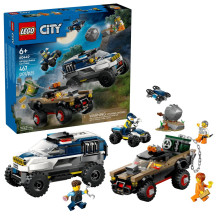 LEGO rinkinys - LEGO CITY 60449 Off-Road Policijos Automobilio Persekiojimas 467 Vnt, 4 Minifigūrėlės