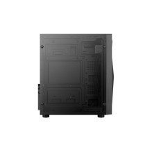 PC Korpusas - Aerocool PGS Glider Cosmo Midi-Tower, Grūdintas Stiklas, RGB, Juodas