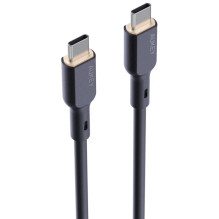 USB Kabelis - Aukey 100W 5A PD 1m, Juodas USB Kabelis - Aukey 100W 5A PD 1m, Juodas