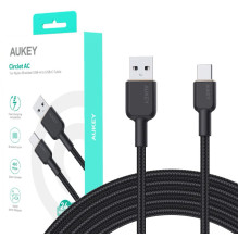 USB Kabelis - AUKEY CB-NAC1 1m USB A į USB C 60W Galia USB Kabelis - AUKEY CB-NAC1 1m USB A į USB C 60W Galia