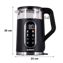 ELDOM CORDLESS KETTLE WITH TEMPERATURE CONTROL C560 NUVIA ELDOM CORDLESS KETTLE WITH TEMPERATURE CONTROL C560 NUVIA