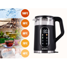 ELDOM CORDLESS KETTLE WITH TEMPERATURE CONTROL C560 NUVIA ELDOM CORDLESS KETTLE WITH TEMPERATURE CONTROL C560 NUVIA