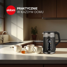 ELDOM CORDLESS KETTLE WITH TEMPERATURE CONTROL C560 NUVIA ELDOM CORDLESS KETTLE WITH TEMPERATURE CONTROL C560 NUVIA