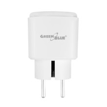 GreenBlue Remote-Controlled WiFi Outlet, Android / iOS / Alexa / Google Home, Timer, Wattmeter, Max 16A / 3840W, GB735 W