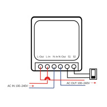 GreenBlue Flush-Mount WiFi Relay, Android / iOS / Alexa / Google Home, 100-240 V AC, 50 / 60 Hz, max. 16 A, for 150 W LE GreenBlue Flush-Mount WiFi Relay, Android / iOS / Alexa / Google Home, 100-240 V AC, 50 / 60 Hz, max. 16 A, for 150 W LE