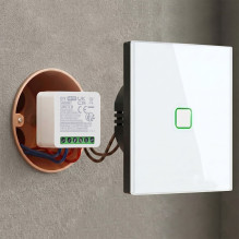 GreenBlue Flush-Mount WiFi Relay, Android / iOS / Alexa / Google Home, 100-240 V AC, 50 / 60 Hz, max. 16 A, for 150 W LE GreenBlue Flush-Mount WiFi Relay, Android / iOS / Alexa / Google Home, 100-240 V AC, 50 / 60 Hz, max. 16 A, for 150 W LE