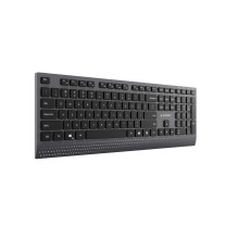 Gembird KB-MCH-06 Slim wired multimedia keyboard with Type-C adapter, US layout, black