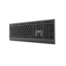 Gembird KB-MCH-06 Slim wired multimedia keyboard with Type-C adapter, US layout, black