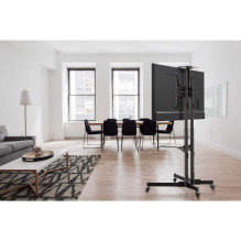 „Manhattan“ televizoriaus ir monitoriaus laikiklis, vežimėlio stovas, 1 ekranas, ekrano dydžiai: 37–65', juodas, VESA 20 „Manhattan“ televizoriaus ir monitoriaus laikiklis, vežimėlio stovas, 1 ekranas, ekrano dydžiai: 37–65', juodas, VESA 20