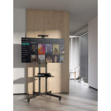 Manhattan TV &amp; Monitor Mount, Trolley Stand, 1 screen, Screen Sizes: 37-65", Black, VESA 200x200 to 600x400mm, 