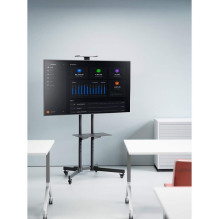 Manhattan TV &amp; Monitor Mount, Trolley Stand, 1 screen, Screen Sizes: 37-65", Black, VESA 200x200 to 600x400mm, 