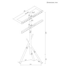 Maclean TV Floor Stand / Mount, 37-80", max. VESA 600x400, max. 60 kg, MC-182 B