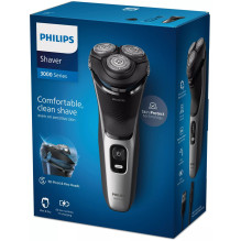 „Philips 3000“ serijos skustuvas S3143/00 Drėgno ir sauso skutimo elektrinis skustuvas
