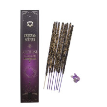 Namų Kvapai - Crystal Scents Levandų Smilkalai Su Ametisto Kristalais 10Vnt Namų Kvapai - Crystal Scents Levandų Smilkalai Su Ametisto Kristalais 10Vnt
