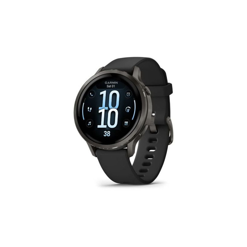 Garmin Venu 4 Smart Watch 41mm, GPS, Black with Dark Gray Silicone Band EU