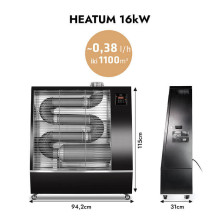 Dyzelinis infraraudonųjų spindulių šildytuvas HEATUM 16 kW su Wifi