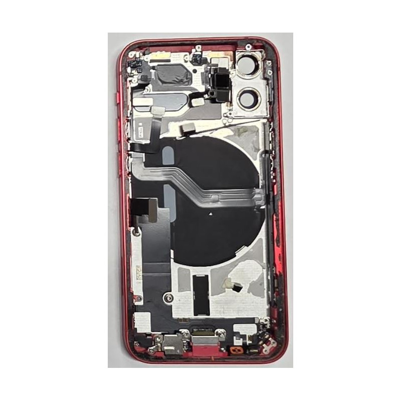 Galinis dangtelis iPhone 12 mini Red su NFC ir įkrovimo šleifu, mikrofonu originalus (used Grade C)