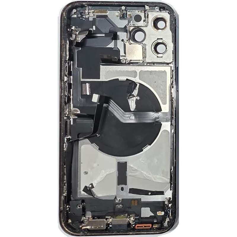 Galinis dangtelis iPhone 12 Pro Max Pacific Blue su NFC ir įkrovimo šleifu, mikrofonu originalus (used Grade B)