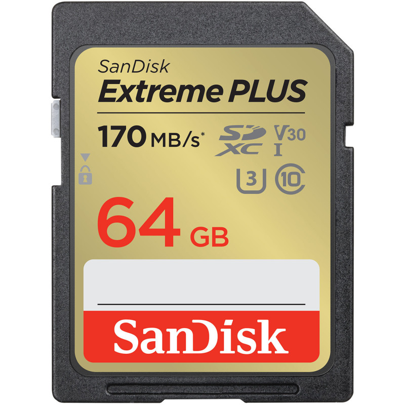„Sandisk“ SDXC 64GB Extreme Plus atminties kortelė 0619659189341