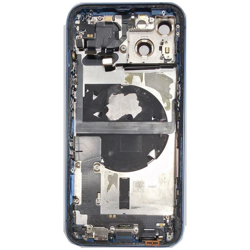 Galinis dangtelis iPhone 13 Blue su NFC ir įkrovimo šleifu, mikrofonu originalus (used Grade C)