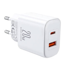 Įkroviklis „Joyroom JR-TCF05 Flash“, 20W + C-L laidas 1m (baltas) Įkroviklis „Joyroom JR-TCF05 Flash“, 20W + C-L laidas 1m (baltas)