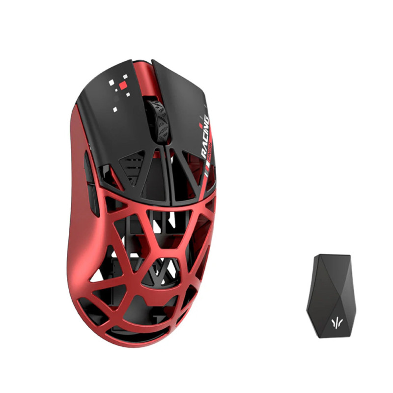 WLMouse Beast X Max Solid Sides, Omron Opticals Switches, Red &amp; Black
