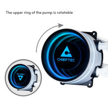 CPU cooler - Chieftec ICEBERG 240-RGB-W 12cm liquid cooler 64.72 CFM white