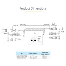 StarTech.com RUSB2ALT1MBC lightning cable