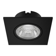 Synergy 21 LED recessed ceiling spotlight Helios black, square+swivel, neutral white