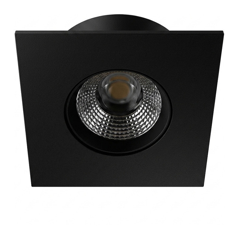 Synergy 21 LED recessed ceiling spotlight Helios black, square, warm white